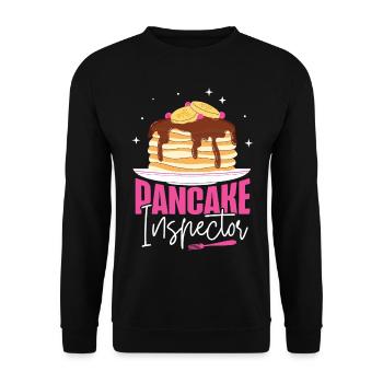 Pancake Lover Kids Pancake - Unisex Sweatshirt - black - Front - Alina (178cm) & Michal (187cm)