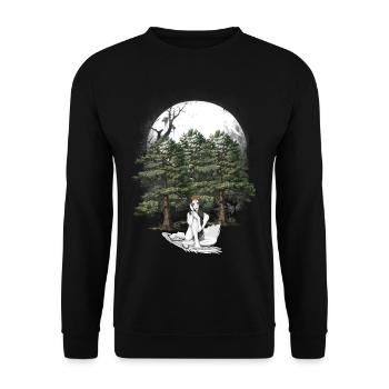Girl Forest Fairy Elf Fantasy Fairy Character Egg - Unisex Sweatshirt - black - Front - Alina (178cm) & Michal (187cm)