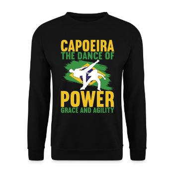 Capoeira Capoeirista - Unisex Pullover - Schwarz - Vorne - Alina (178cm) & Michal (187cm)