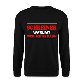 Schreiner Spruch Beruf Lustiges Schreiner Geschenk - Unisex Pullover - Schwarz - Vorne - Alina (178cm) & Michal (187cm)