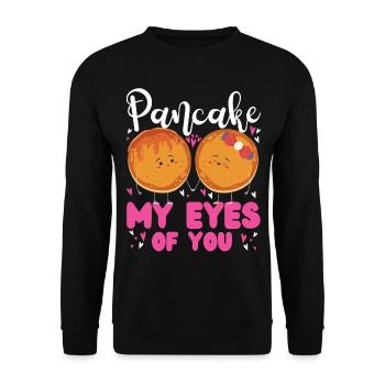 Pancake Lover Kids Valentines Day - Unisex Pullover - Schwarz - Vorne - Alina (178cm) & Michal (187cm)