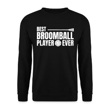 Broomball Sports Broomball - Best Broomball Player - Unisex Sweatshirt - black - Front - Alina (178cm) & Michal (187cm)