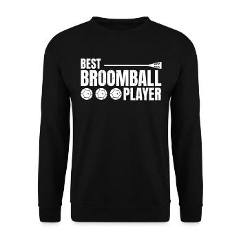 Broomball Sports Broomball - Best Broomball Player - Unisex Sweatshirt - black - Front - Alina (178cm) & Michal (187cm)