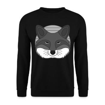Fox, Woodland Animal, Design, Wildlife, Nature, Animal - Unisex Sweatshirt - black - Front - Alina (178cm) & Michal (187cm)