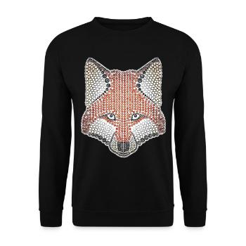Fox, Woodland Animal, Design, Wildlife, Nature, Animal - Unisex Sweatshirt - black - Front - Alina (178cm) & Michal (187cm)