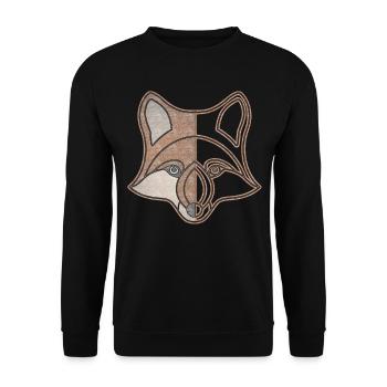 Fox, Woodland Animal, Design, Wildlife, Nature, Animal - Unisex Sweatshirt - black - Front - Alina (178cm) & Michal (187cm)