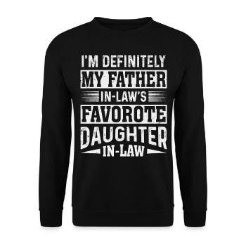 Je suis la belle-fille préférée de mon beau-père - Sweat-shirt Unisexe - noir - Devant - Alina (178cm) & Michal (187cm)