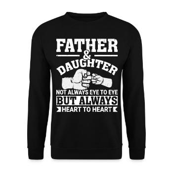 Père et fille Fête des pères Cadeaux pour les pères - Sweat-shirt Unisexe - noir - Devant - Alina (178cm) & Michal (187cm)