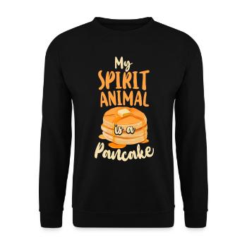 Pancake Lover Kids My Spirit - Unisex Sweatshirt - black - Front - Alina (178cm) & Michal (187cm)