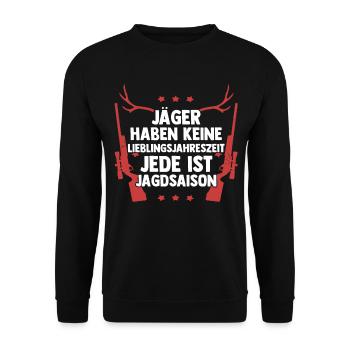 Hunting Hunting Deer Hunting Wild Boar Hunting Hunter - Unisex Sweatshirt - black - Front - Alina (178cm) & Michal (187cm)