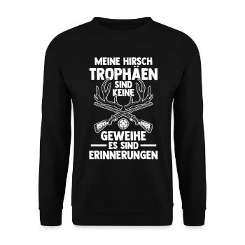 Hunting Hunting Deer Hunting Wild Boar Hunting Hunter - Unisex Sweatshirt - black - Front - Alina (178cm) & Michal (187cm)