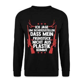 Hunting Hunting Deer Hunting Wild Boar Hunting Hunter - Unisex Sweatshirt - black - Front - Alina (178cm) & Michal (187cm)