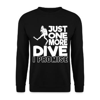Diver Diving - Unisex Sweatshirt - black - Front - Alina (178cm) & Michal (187cm)