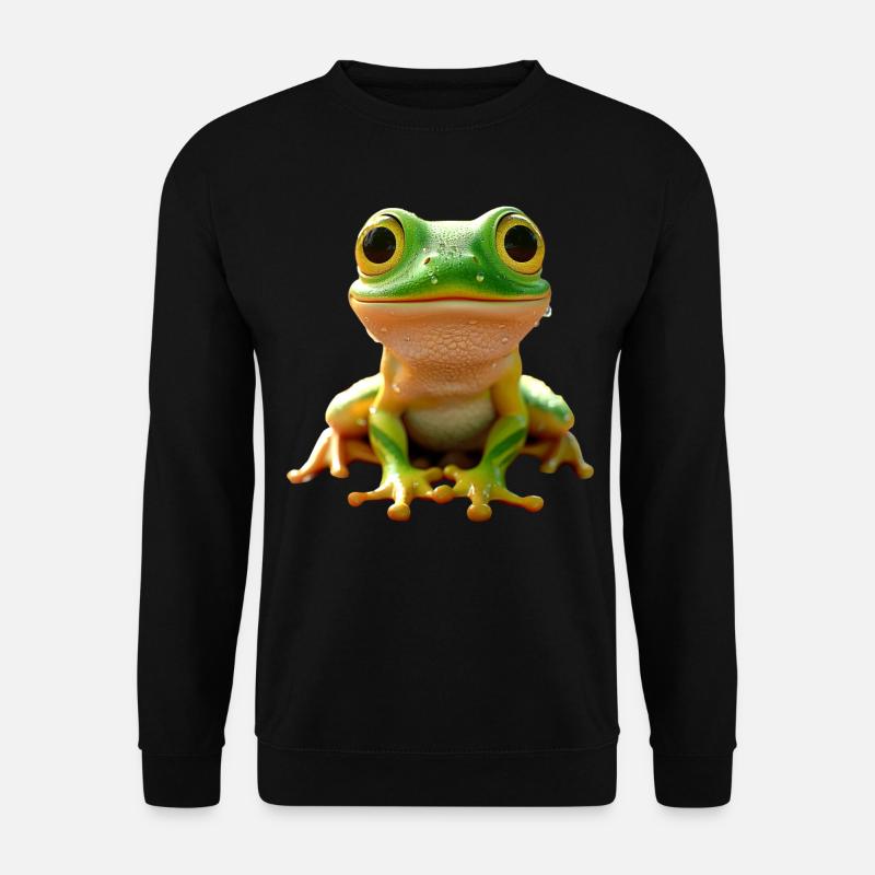 Frosch Kröte Laubfrosch Baby Frösche Süßer Frosch - Unisex Pullover - Schwarz