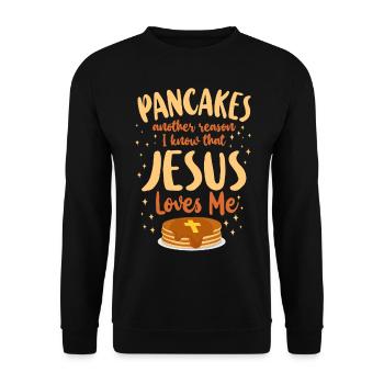 Crêpes Amoureux Enfants Jésus Foi - Sweat-shirt Unisexe - noir - Devant - Alina (178cm) & Michal (187cm)