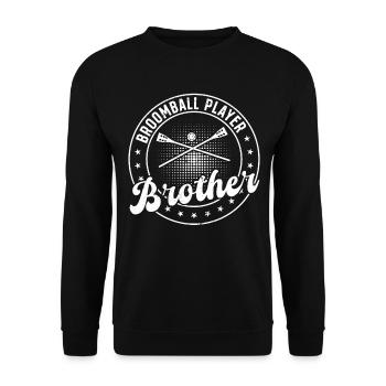 Broomball Sports Broomball Player Brother - Unisex Sweatshirt - black - Front - Alina (178cm) & Michal (187cm)