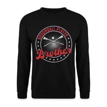 Broomball Sports Broomball Player Brother Broomball - Unisex Sweatshirt - black - Front - Alina (178cm) & Michal (187cm)
