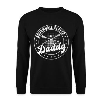 Broomball Sports Broomball Player Dad - Unisex Sweatshirt - black - Front - Alina (178cm) & Michal (187cm)