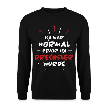 Drechsler Spruch Job Lustiges Drechsler Geschenk - Unisex Pullover - Schwarz - Vorne - Alina (178cm) & Michal (187cm)