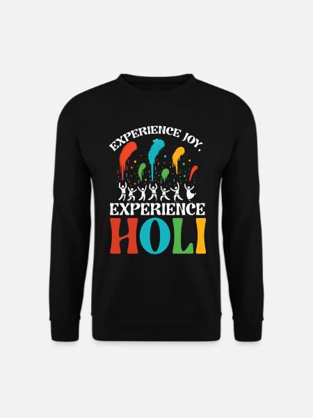 Joyeuse Holi Salutations Hindouisme Festival Indien - Sweat-shirt Unisexe - noir
