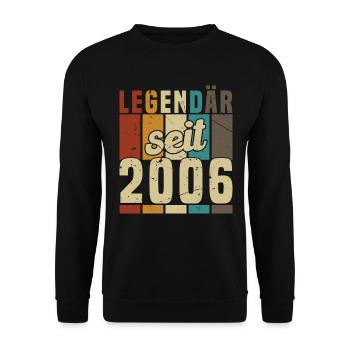 Legendary since 2006 - Unisex Sweatshirt - black - Front - Alina (178cm) & Michal (187cm)