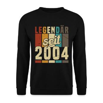 Legendär seit 2004 - Unisex Pullover - Schwarz - Vorne - Alina (178cm) & Michal (187cm)