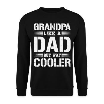 Grand-père comme un papa fête des pères grand-père cadeaux - Sweat-shirt Unisexe - noir - Devant - Alina (178cm) & Michal (187cm)