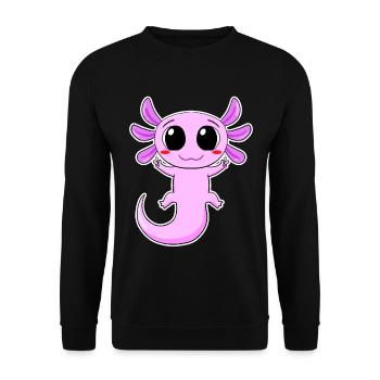 Motif Axolotl Enfants - Sweat-shirt Unisexe - noir - Devant - Alina (178cm) & Michal (187cm)