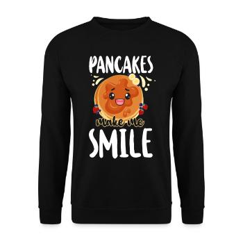 Pancake Lover Kids Pancakes Make - Unisex Sweatshirt - black - Front - Alina (178cm) & Michal (187cm)
