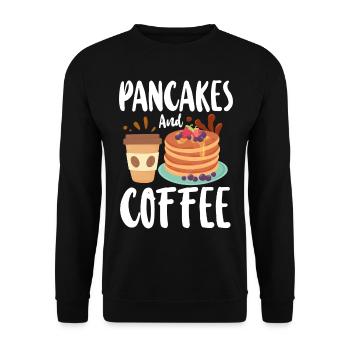 Pancake Lover Kids Pancakes And - Unisex Sweatshirt - black - Front - Alina (178cm) & Michal (187cm)