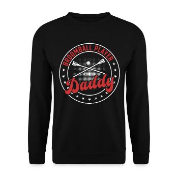 Broomball Sports Broomball Player Daddy Broomball - Unisex Sweatshirt - black - Front - Alina (178cm) & Michal (187cm)