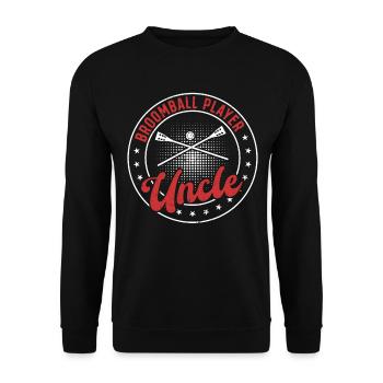 Broomball Sports Broomball Player Uncle Broomball - Unisex Sweatshirt - black - Front - Alina (178cm) & Michal (187cm)
