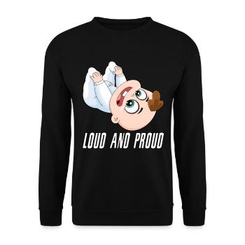 Forte Et Fière Grossesse Mère Enfant Parents - Sweat-shirt Unisexe - noir - Devant - Alina (178cm) & Michal (187cm)