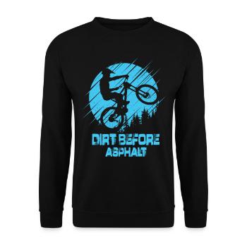 Downhill Mountain Bike MTB Downhill Mountain Biker - Unisex Sweatshirt - black - Front - Alina (178cm) & Michal (187cm)