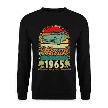 March 1965, March 1965, March 1965. - Unisex Sweatshirt - black - Front - Alina (178cm) & Michal (187cm)