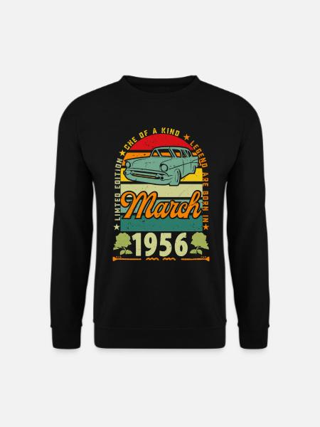 März 1956, März 1956, März 1956. - Unisex Pullover - Schwarz