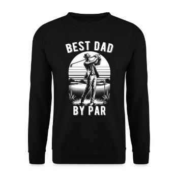 Vatertag Best Dad By Par Papa Vater - Unisex Pullover - Schwarz - Vorne - Alina (178cm) & Michal (187cm)