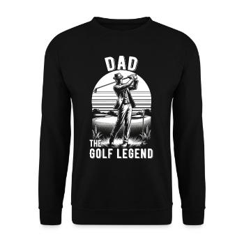Fête des pères Papa la légende du golf Papa - Sweat-shirt Unisexe - noir - Devant - Alina (178cm) & Michal (187cm)