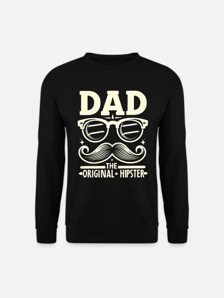 Vatertag Dad the original hipster Papa Vater - Unisex sweater - sort