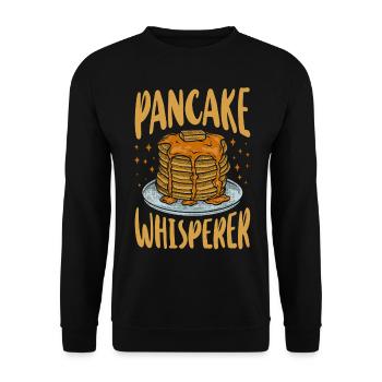 Pancake Lover Kids Pancake - Unisex Sweatshirt - black - Front - Alina (178cm) & Michal (187cm)
