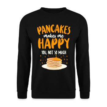 Pancake Lover Kids Pancakes Makes - Unisex Sweatshirt - black - Front - Alina (178cm) & Michal (187cm)