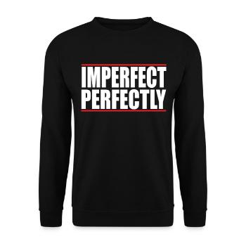 Imperfect Perfectly - Unisex Sweatshirt - black - Front - Alina (178cm) & Michal (187cm)