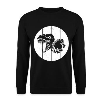 Football américain Dino Joueur de Football Dinosaure - Sweat-shirt Unisexe - noir - Devant - Alina (178cm) & Michal (187cm)