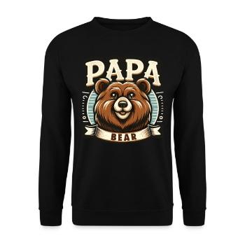 Father's Day Dad Bear Dad Dad - Unisex Sweatshirt - black - Front - Alina (178cm) & Michal (187cm)