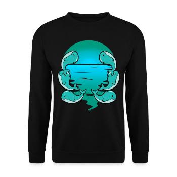 Baby, Whale, Fish, Marine Mammals, Children, Toddler - Unisex Sweatshirt - black - Front - Alina (178cm) & Michal (187cm)