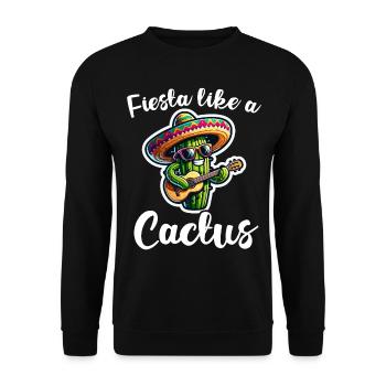 Cinco de Mayo Kaktus - Unisex Pullover - Schwarz - Vorne - Alina (178cm) & Michal (187cm)