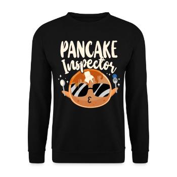 Pancake Lover Kids Pancake - Unisex Sweatshirt - black - Front - Alina (178cm) & Michal (187cm)