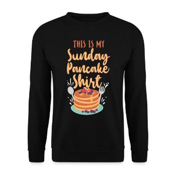 Les enfants amateurs de crêpes c’est mon - Sweat-shirt Unisexe - noir - Devant - Alina (178cm) & Michal (187cm)