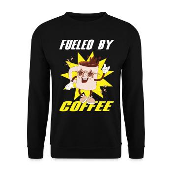 Alimenté par le café Kaffee Barista Espresso - Sweat-shirt Unisexe - noir - Devant - Alina (178cm) & Michal (187cm)
