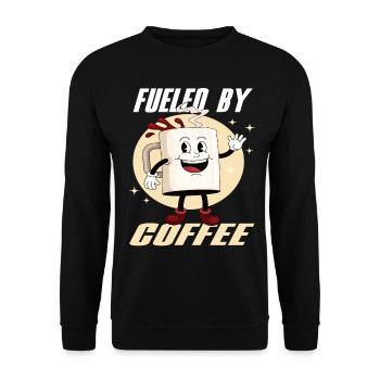 Fueled By Coffee Kaffee Barista Espresso - Unisex Sweatshirt - black - Front - Alina (178cm) & Michal (187cm)